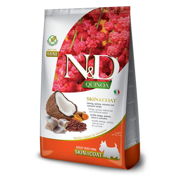 N&D QUINOA TAHILSIZ SKIN & COAT BILDIRCIN 2,5kg